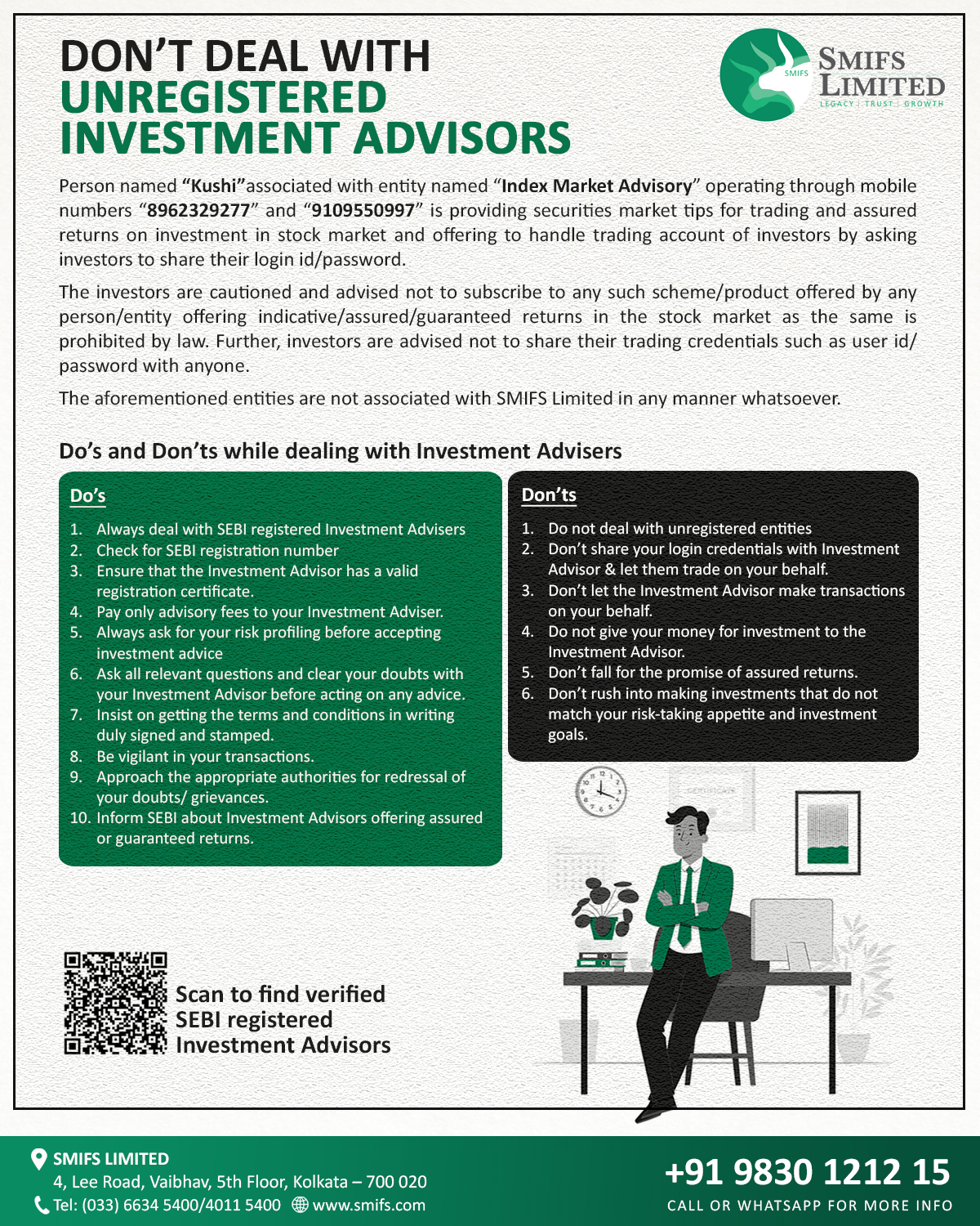 Don't Deal With Unregistered Investment Advisors